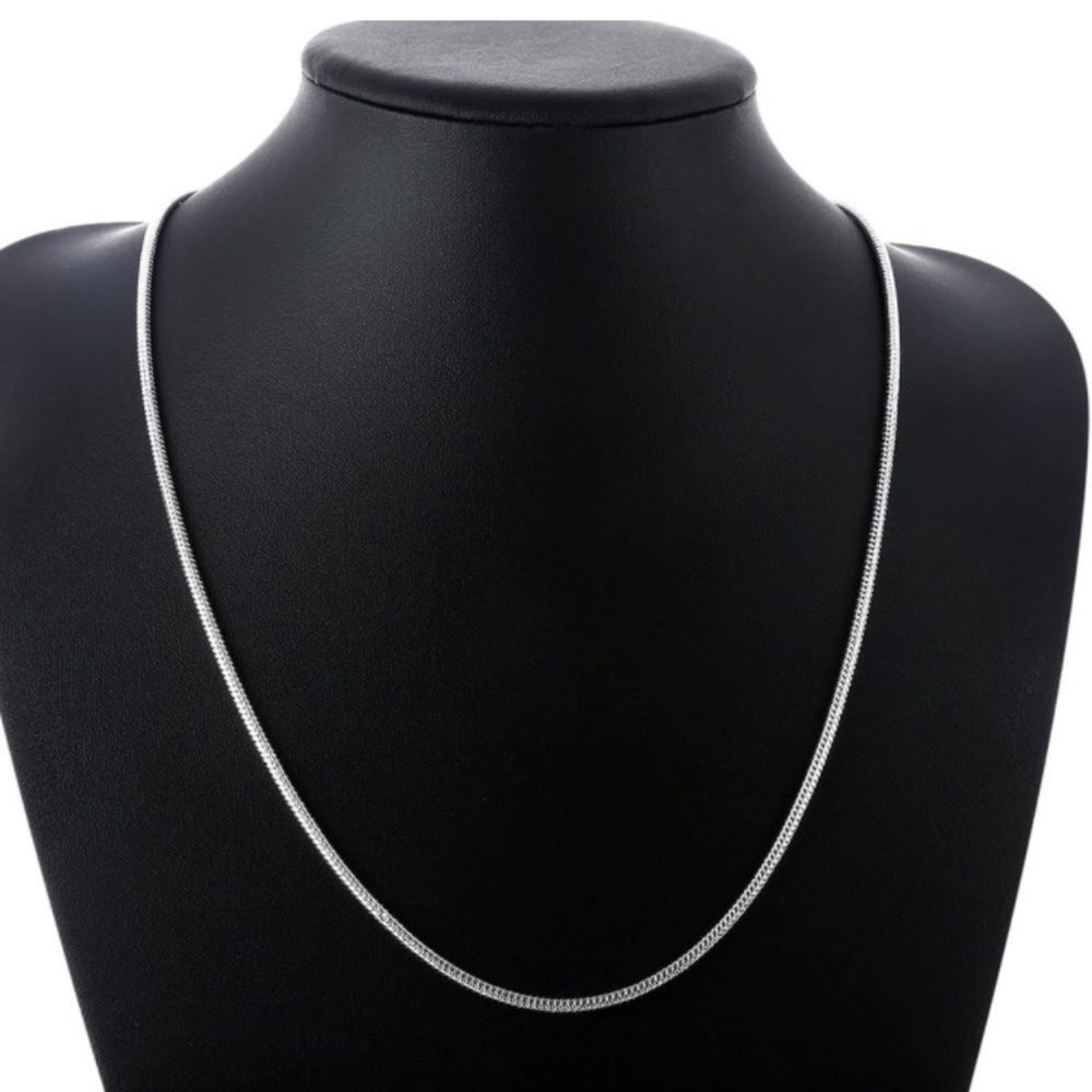 Snake Chain Necklace w/ Lobster Clasp in 925 Silver - Various Lengths Available